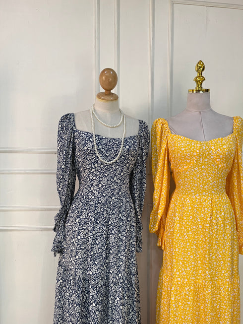 Spring Ladies Floral Cotton Maxi Dresses